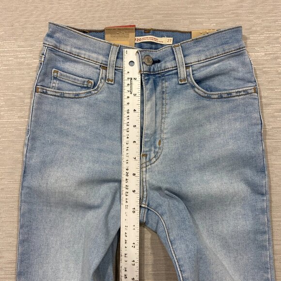 Levi's 720 Jeans Womens 27 x 30 High Rise Super Skinny Light Wash Stretch Denim - Picture 11 of 15